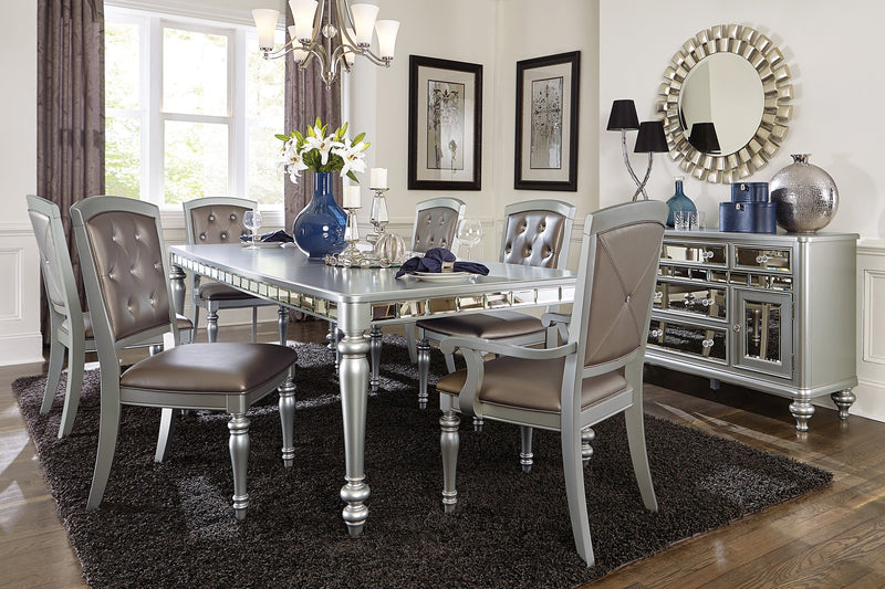 Orsina Silver Mirrored Extendable Dining Set - DMV FurnitureDining Room Set
