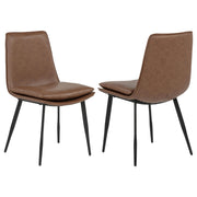 Ortega Upholstered Dining Side Chair Coffee (Set of 2) - 115472