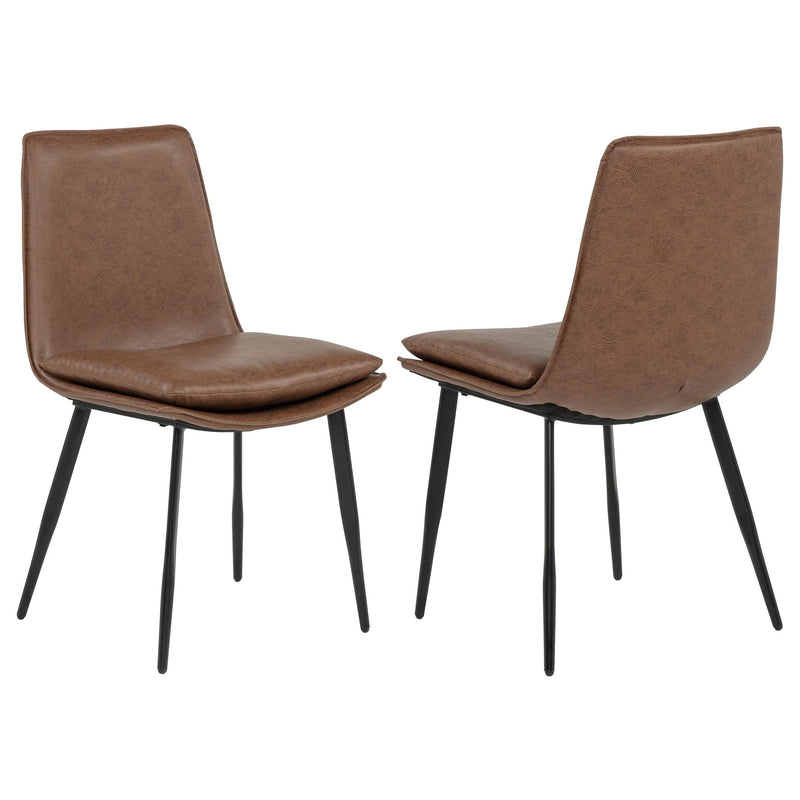 Ortega Upholstered Dining Side Chair Coffee (Set of 2) - 115472