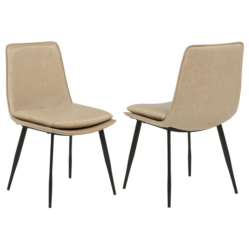 Ortega Upholstered Dining Side Chair Tan (Set of 2) - 115472TAN