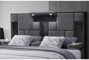 Oscar Dark Grey 8 King Bed No Wood Trim - OSCAR-DARK GREY 8-KB-N