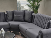 Oscar Sectional Sofa in Anthracite - 200-SER-OSC-ANKA154-S