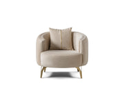 Othello 3-pieces (Sofa & Loveseat & Chair) Livingroom Set in Beige - 200-ST-OTH-FLORIA05-321