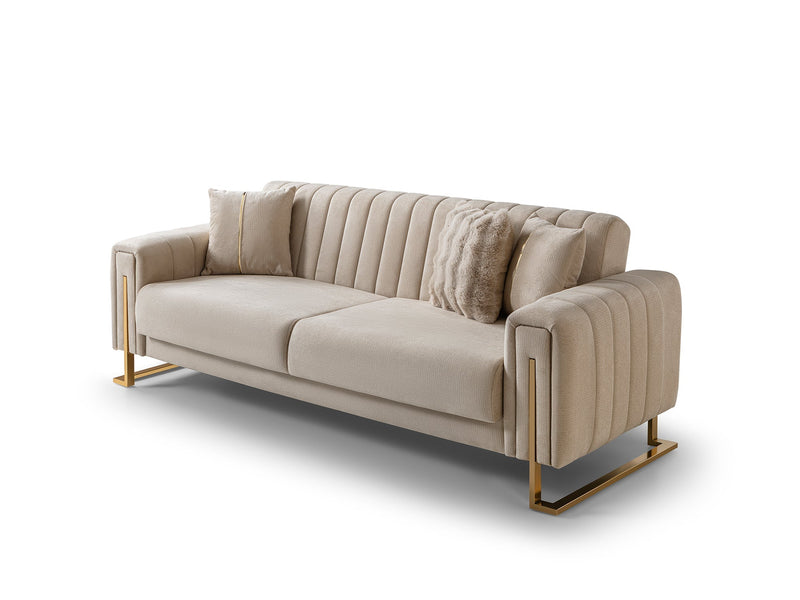 Othello Convertible Loveseat in Beige - 200-ST-OTH-FLORIA05-2