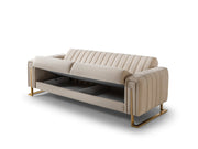 Othello Convertible Loveseat in Beige - 200-ST-OTH-FLORIA05-2