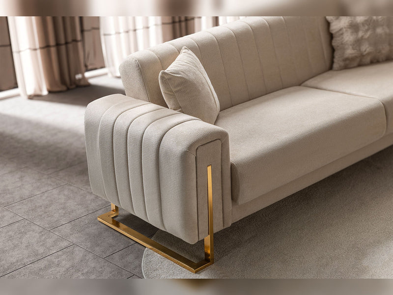 Othello Convertible Loveseat in Beige - 200-ST-OTH-FLORIA05-2