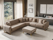 Othello Sectional Sofa in Beige - 200-ST-OTH-FLORIA07-S