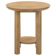 Ottowa 2-piece Round Wood Coffee Table Set Light Oak - 706298-S2