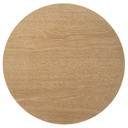 Ottowa Round Wood Side End Table with Shelf Light Oak - 706297