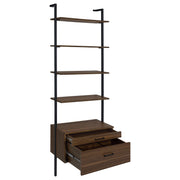 Owens 3-piece 96-inch Wall Mounted Bookshelf Set Walnut - 980074-S3