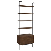 Owens 3-piece 96-inch Wall Mounted Bookshelf Set Walnut - 980074-S3