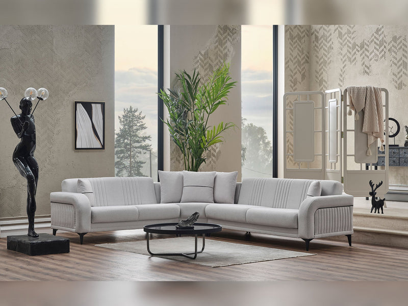 Pırlanta Sectional Sofa in White - 200-SER-PIR-SOFT01-S