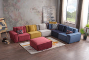 Padova Sectional With Ottoman Mix Color in Mix - 105-PAD-MIX-SET