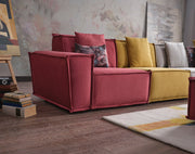 Padova Sectional With Ottoman Mix Color in Mix - 105-PAD-MIX-SET