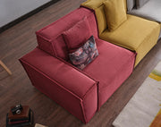 Padova Sectional With Ottoman Mix Color in Mix - 105-PAD-MIX-SET