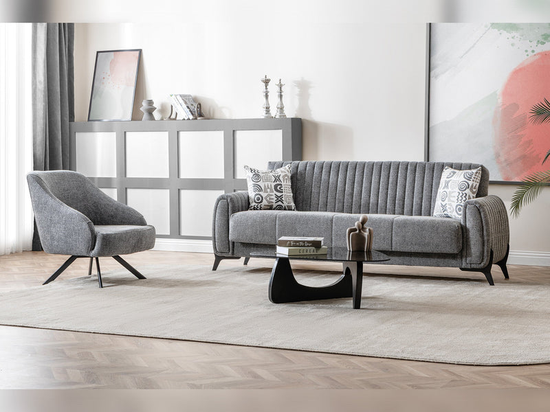 Palermo Chair Grey in Grey - 101-PAL-ROM07-B