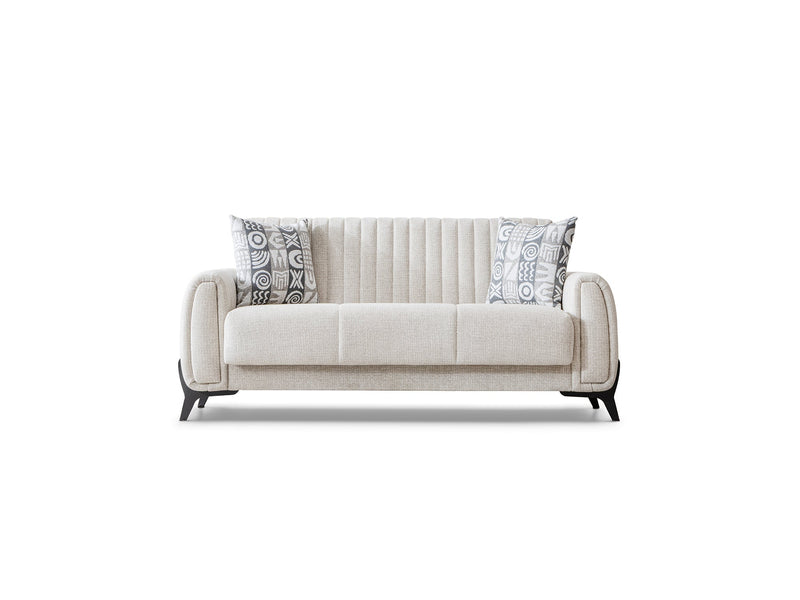 Palermo Convertible Loveseat Cream in Cream - 101-PAL-ROM01-2