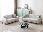 Palermo Convertible Loveseat Cream in Cream - 101-PAL-ROM01-2