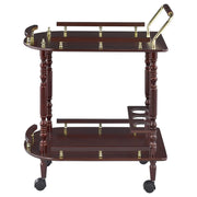 Palmer 2-tier Rectangular Wood Bar Cart Merlot - 3512