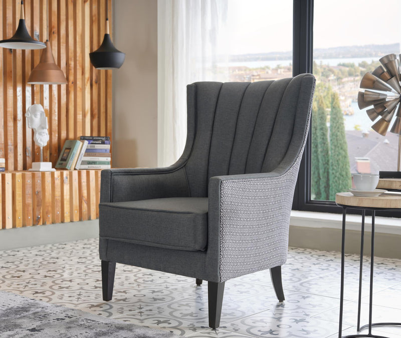 Palmer Accent Armchair (Corvet Anthracite) - DMV FurnitureLiving Room Chair