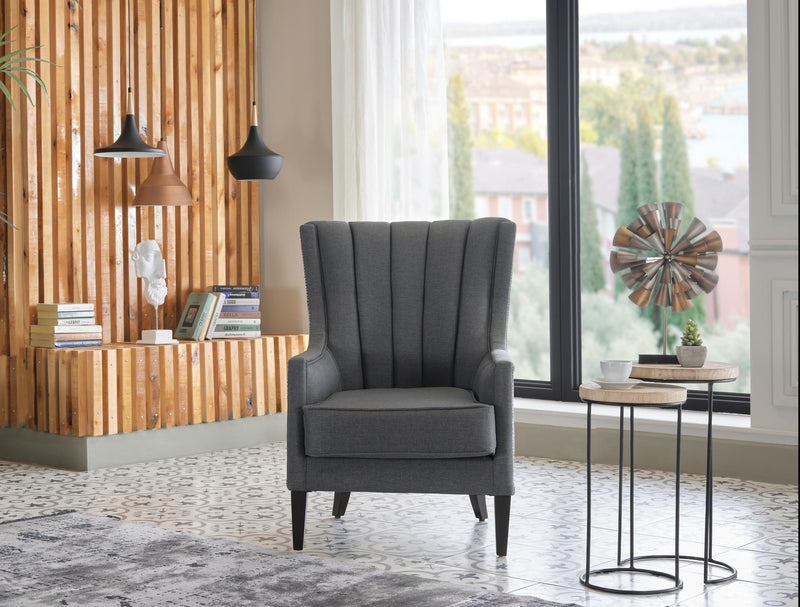 Palmer Accent Armchair (Corvet Anthracite) - DMV FurnitureLiving Room Chair