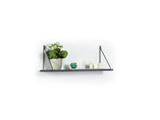 Palmer Single Shelf in Walnut-Chrome - 760-PAL-MT190901