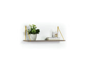 Palmer Single Shelf in Walnut-Chrome - 760-PAL-MT190901