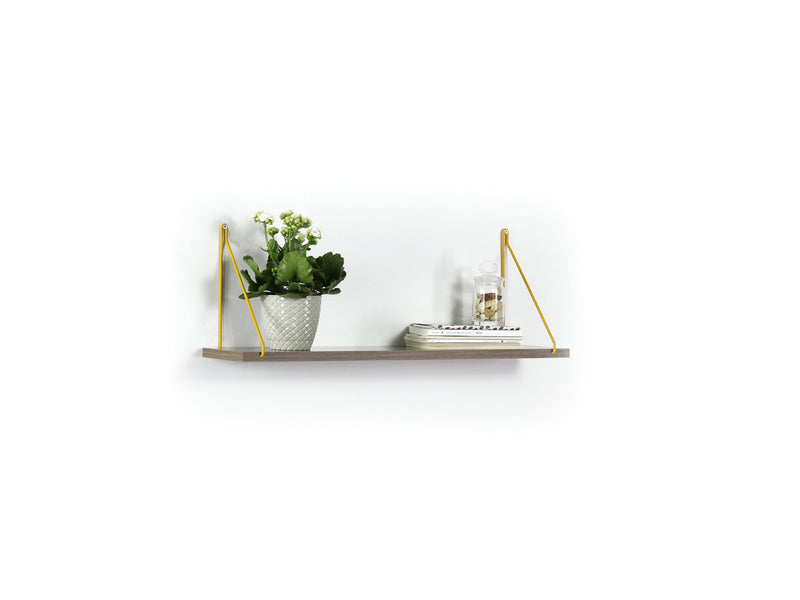 Palmer Single Shelf in Walnut-Chrome - 760-PAL-MT190901