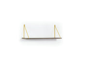 Palmer Single Shelf in Walnut-Yellow - 760-PAL-MT190902