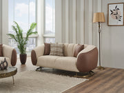 Palmera 3-pieces (Sofa & Loveseat & Chair) Livingroom Set Cream in Cream - 101-PAL-GIR03-321
