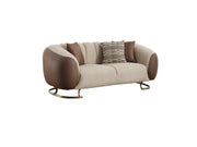 Palmera Stationary Loveseat Cream in Cream - 101-PAL-GIR03-2