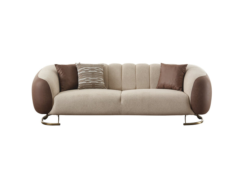 Palmera Stationary Sofa Cream in Cream - 101-PAL-GIR03-3