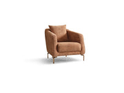 Pamukkale 3-pieces (Sofa & Loveseat & Chair) Livingroom in White - Brown - 200-ELIF-PAM-A214-321