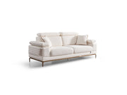 Pamukkale Convertible Loveseat in White - 200-ELIF-PAM-A214-2