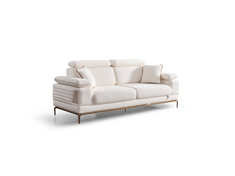 Pamukkale Convertible Sofa in White - 200-ELIF-PAM-A214-3