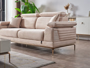 Pamukkale Convertible Sofa in White - 200-ELIF-PAM-A214-3