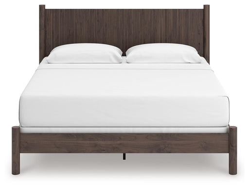 Pamytta Brown King Panel Bed, Dresser, Mirror and Nightstand - PCB2614B31