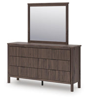 Pamytta Brown Queen Panel Bed, Dresser, Mirror and Nightstand - PCB2614B30