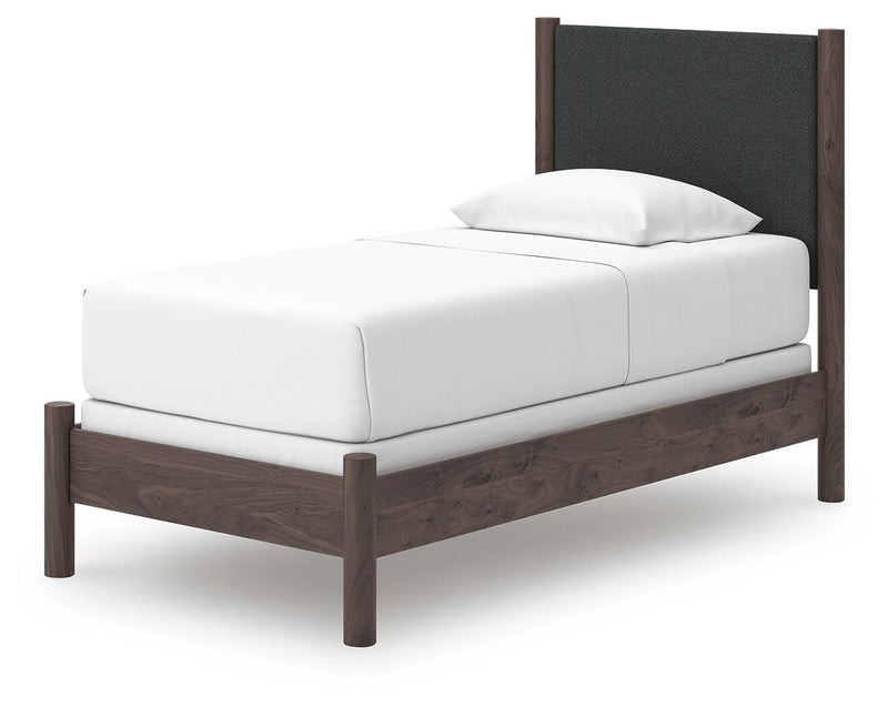 Pamytta Brown Twin Upholstered Panel Bed - PCB2614B20