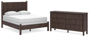 Pamytta Full Panel Bed and Dresser in Brown - PKG022709