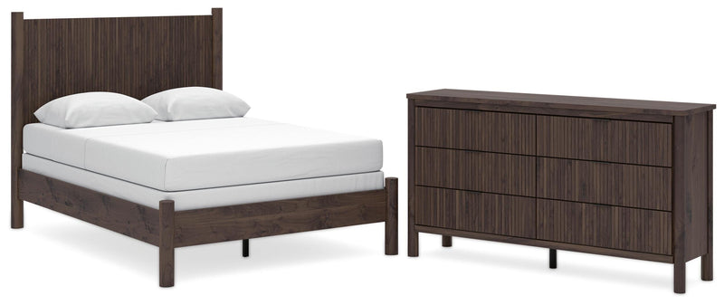 Pamytta Full Panel Bed and Dresser in Brown - PKG022709