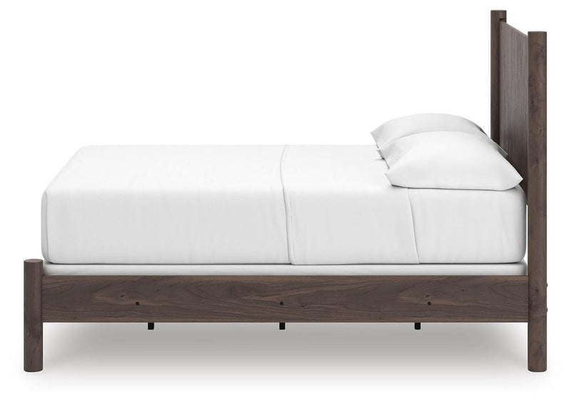 Pamytta Full Panel Bed, Dresser, Mirror and Nightstand in Brown - PKG022706