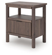 Pamytta Full Panel Bed, Dresser, Mirror and Nightstand in Brown - PKG022706