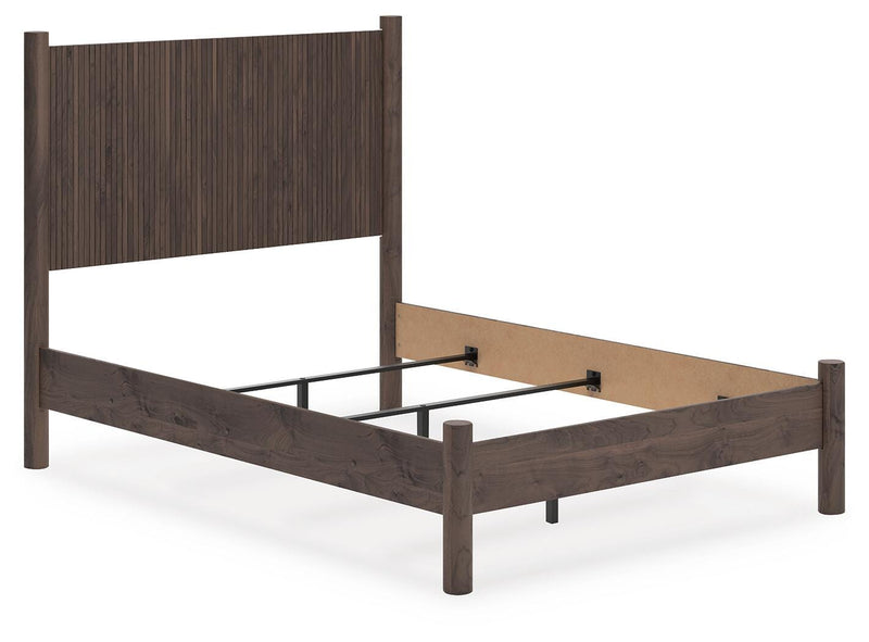 Pamytta Full Panel Bed, Dresser, Mirror, Chest and Nightstand in Brown - PKG022708
