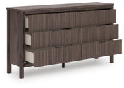 Pamytta Full Panel Platform Bed and Dresser in Brown - PKG022673