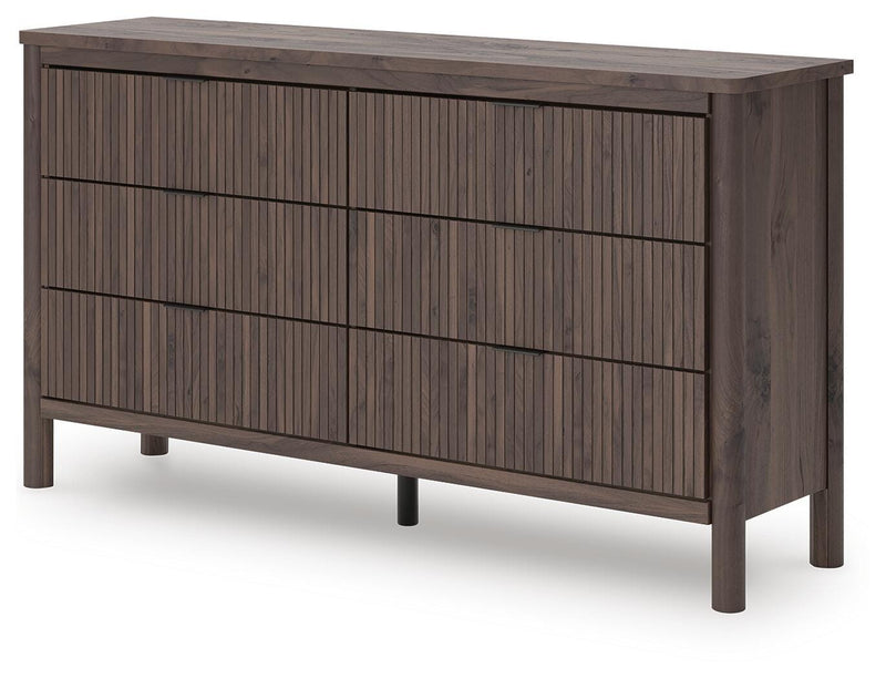 Pamytta Full Panel Platform Bed and Dresser in Brown - PKG022673