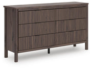 Pamytta Full Panel Platform Bed, Dresser and Chest in Brown - PKG022755