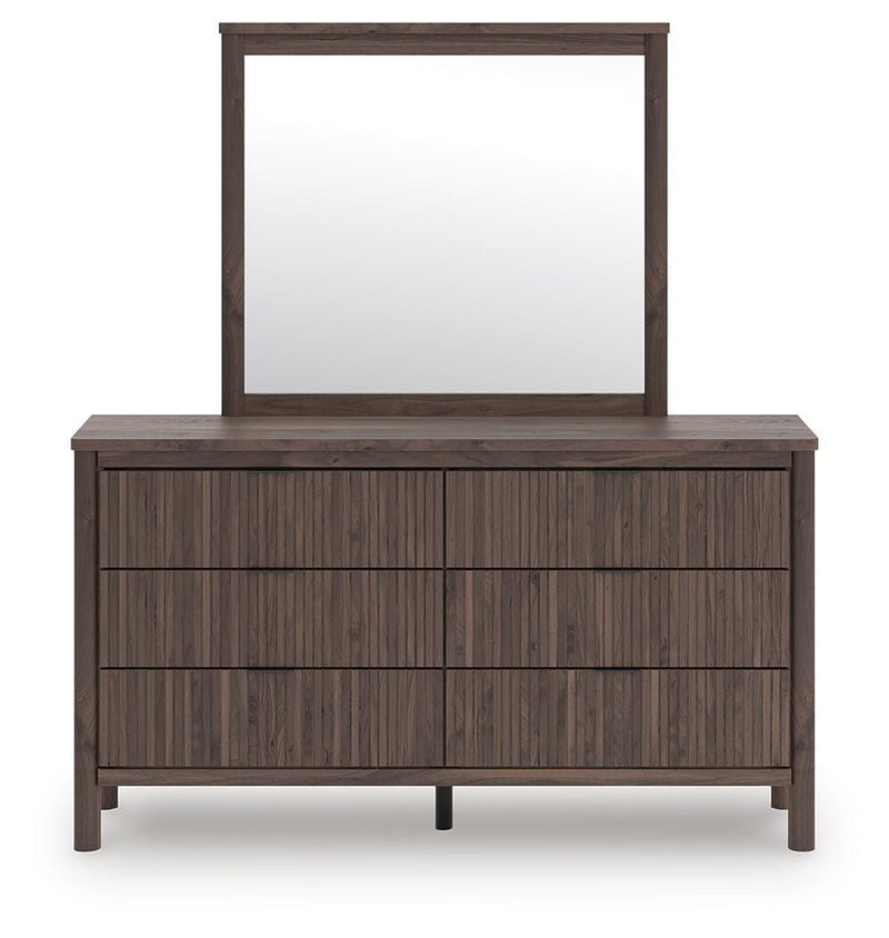 Pamytta Full Panel Platform Bed, Dresser and Mirror - PCB2614B5