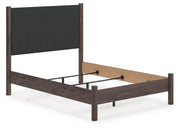 Pamytta Full Upholstered Panel Bed and Dresser in Brown - PKG022727