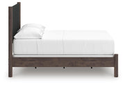 Pamytta Full Upholstered Panel Bed, Chest and  Nightstand in Brown - PKG022774